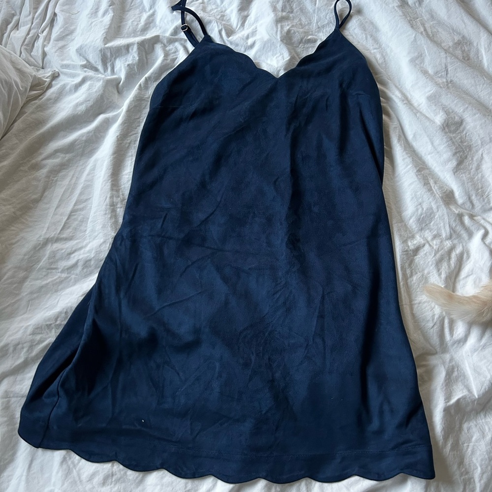Navy velvet dress